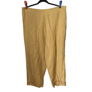 VTG Womens Mid Rise Trouser Pants Size 20 Dark Yellow Semi Casual Career Office